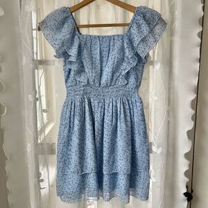 Cat & Jack Light Blue Floral Smocked Dress